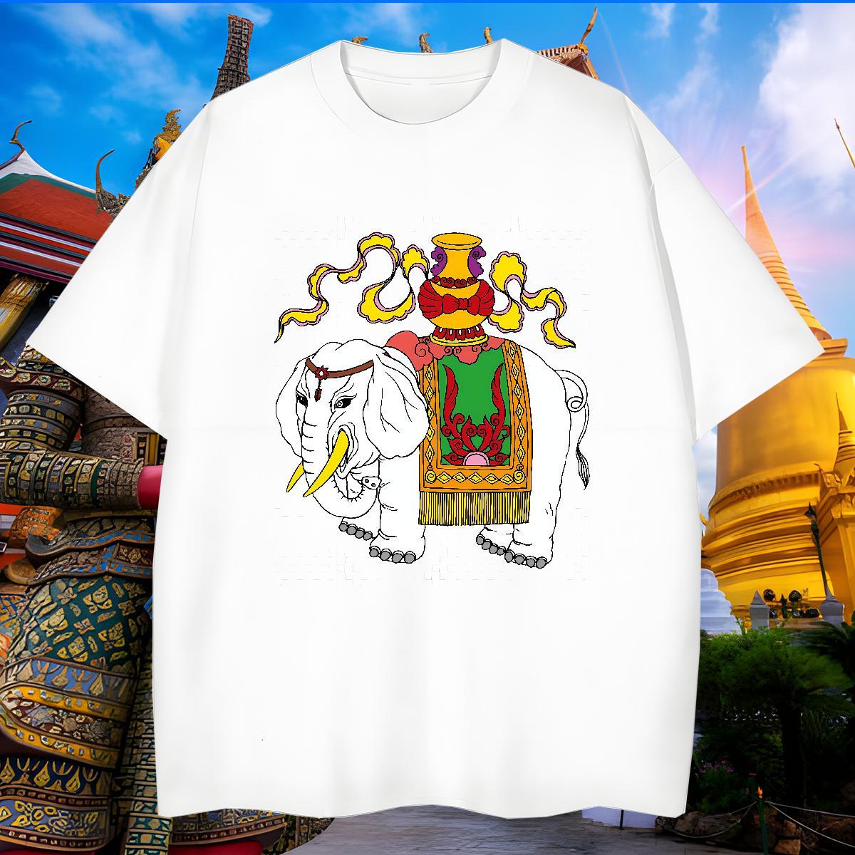 Wholesale Men Tees 230g Cotton elephant Man T Shirts Sports Casual Short Sleeve Soft DIY Printed 2024 Designer Tops Tees