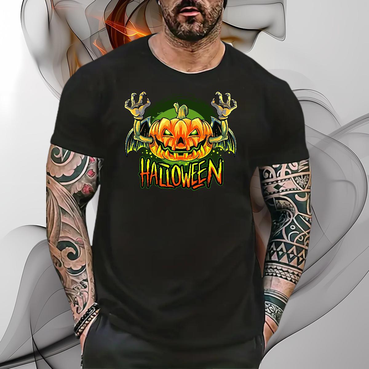 New Arrival T-Shirts for Men 100% Cotton 230g pumpkin Sport Tees Shirts Breathable Short Sleeve Comfortable Men Tees Custom Anime