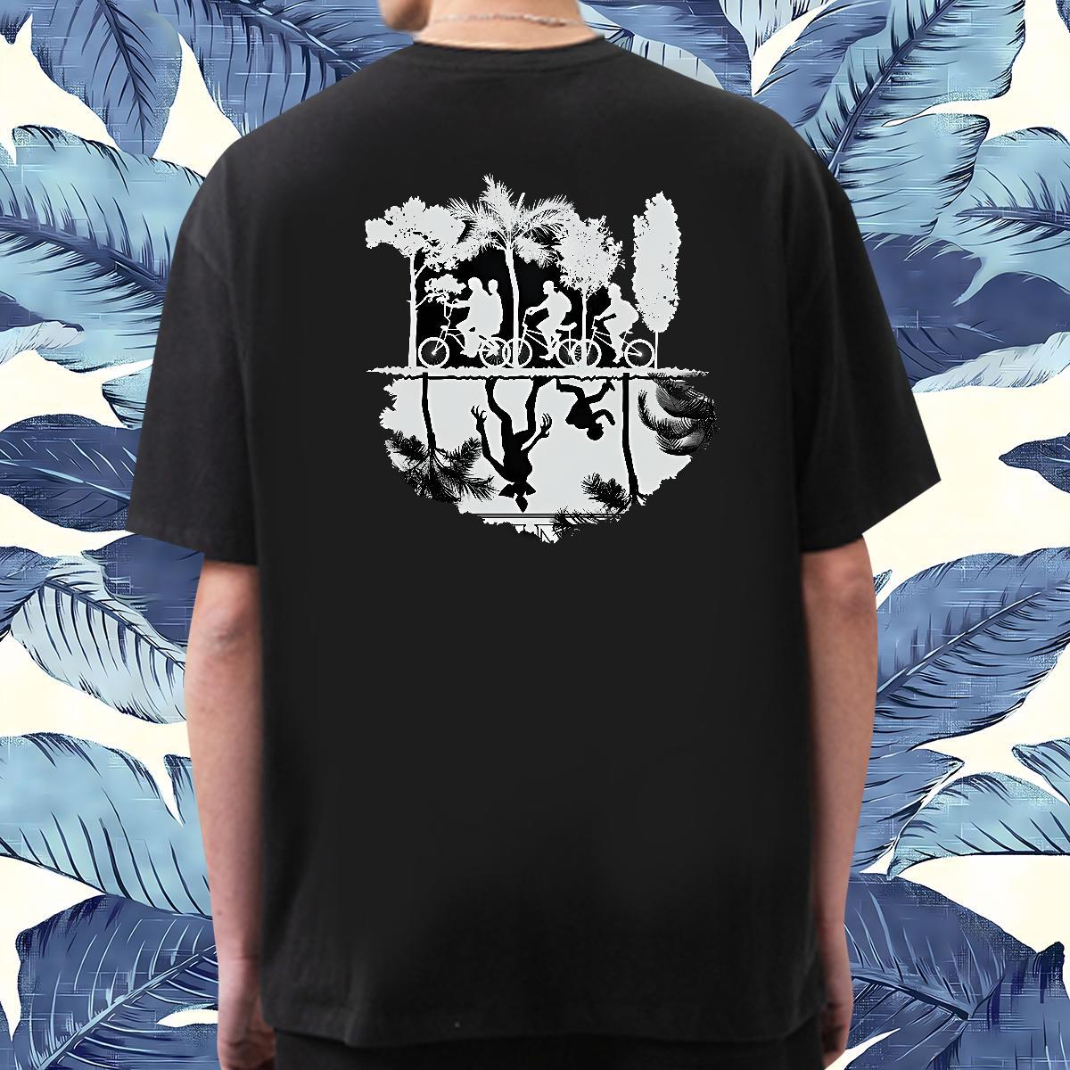 Free Shipping T Shirts Men 230g Pure Cotton tree Sports Casual Clothes Crew Neck Breathable Designer Mens Tshirts White Plus Size