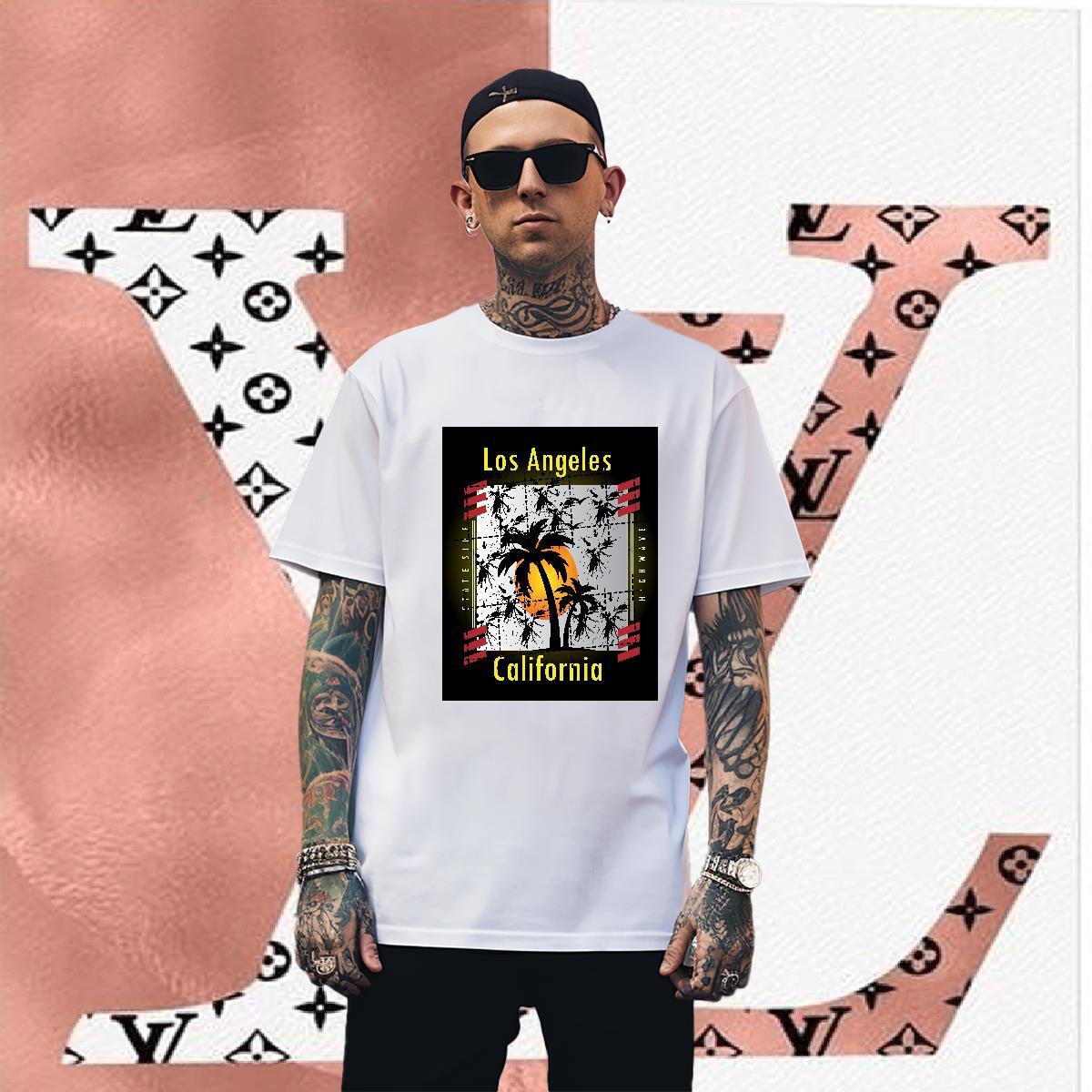 T Shirt For Man 230g Cotton tree Outdoor Pure Cotton Anime Print Men Tees Classic Casual Unisex Tshirts