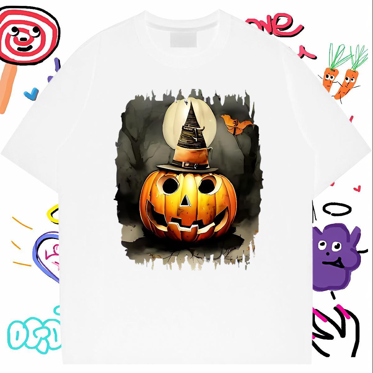 T-Shirts 100% Cotton 230g pumpkin Sports Casual O Neck Short Sleeves Customized Print Tshirts New Designer Wholesale Tees