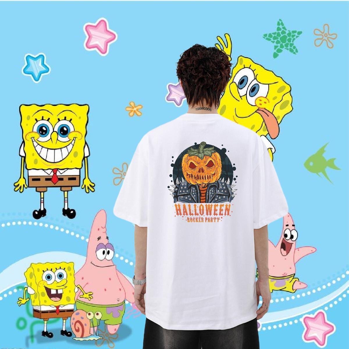 Customized T-Shirts for Men 230g 100% Cotton pumpkin Street Tops Breathable Short Sleeve High Quality Couples T Shirts Oversized