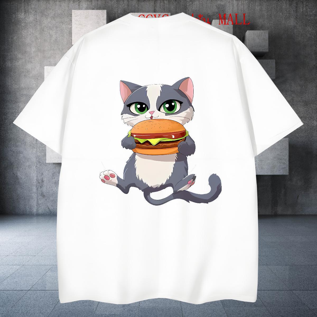 2024 New T shirt 230g 100% Cotton Home Outdoor Tops Round Neck Short Sleeve Wholesale Couples T Shirts Floral Print