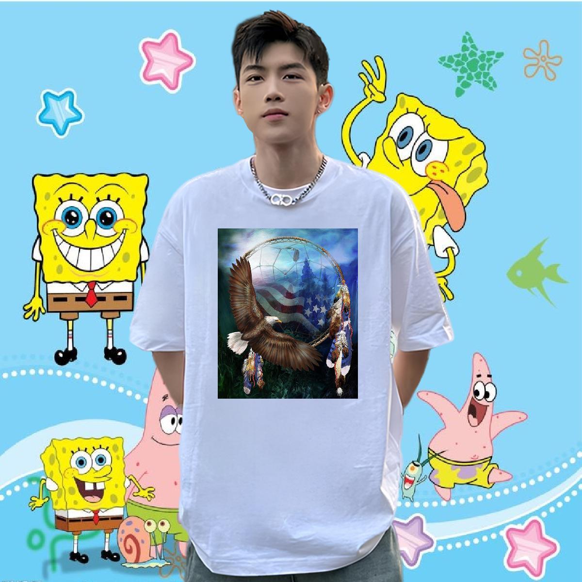 Fashion New T Shirts Men 230g Cotton cool Street wear Hip Hop Wear O-Neck Short Sleeve Brand Couples T Shirts Custom Big Size