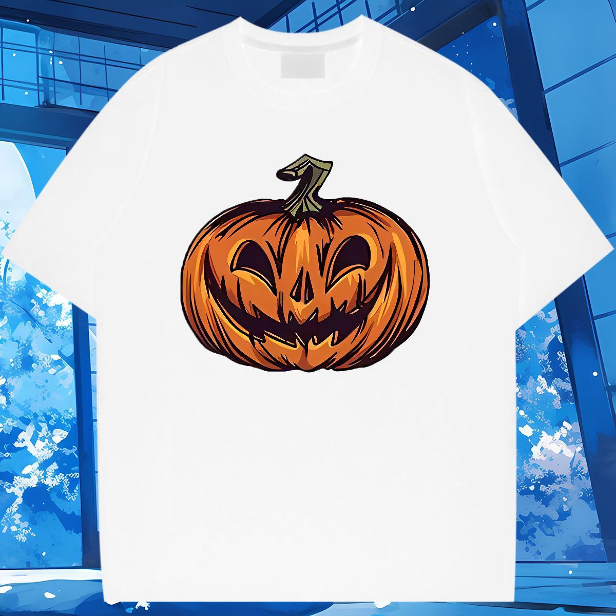 Classic T Shirt For Man 230g 100% Cotton pumpkin High Street Hip Hop Clothings Breathable Crew Neck Wholesale Men Tshirts Custom Print Oversized
