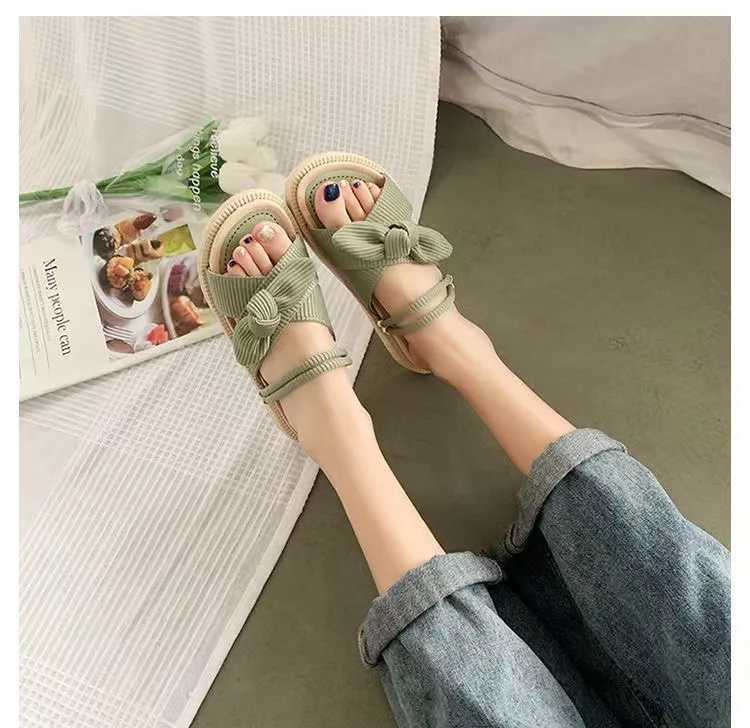 High Quality Dropshipping Women Sandals Summer Fairy Style Flower Sandals Fashion Student Platform Ladies Slippers New Clogs Female Shoe T241227