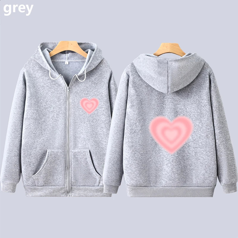 Y2k Heart Autumn Winter Sweatshirt Brain Graphic Zip up Hoodies Vintage Jacket Women Men Zipper Cardigan Hoodies Vintage 240805