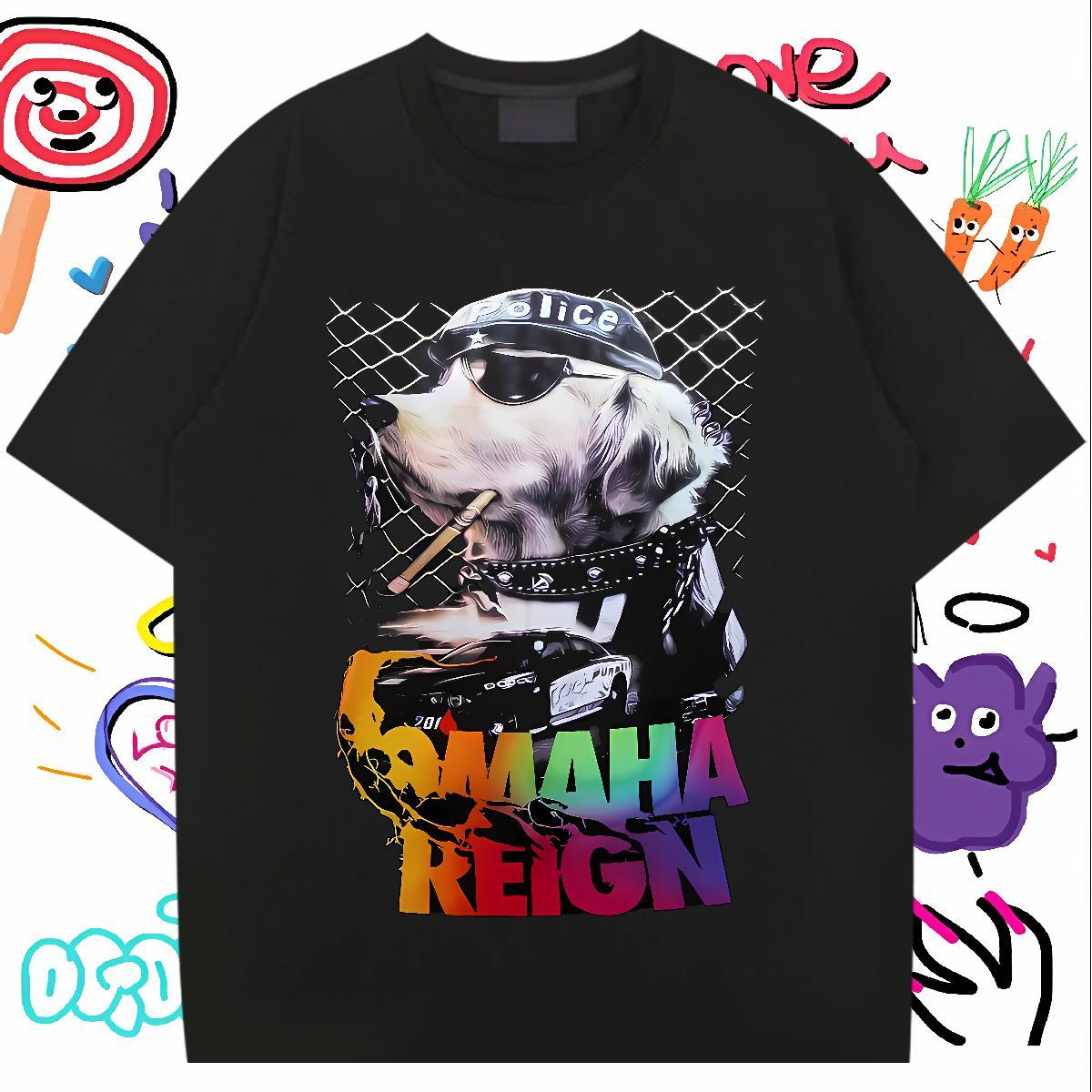 2024 Designer Man T Shirts 230g 100% Cotton Street Tops Shirt O-Neck Short Sleeve Soft Tshirts Floral Print