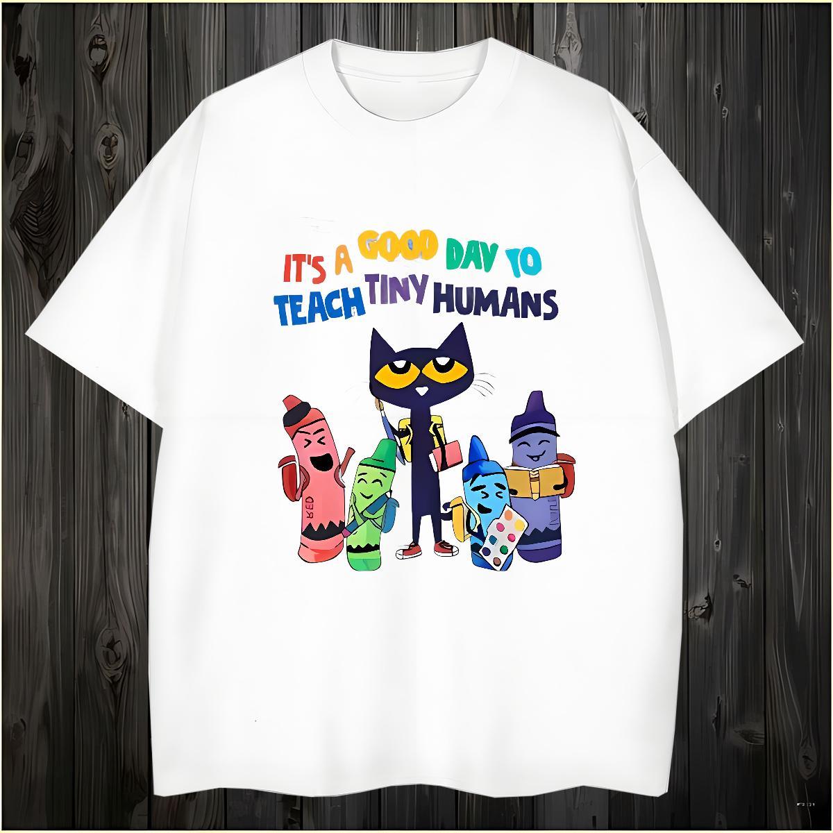 T Shirts Men 230g Cotton cat Casual Crew Neck Breathable DIY Couples T Shirts Factory Direct Comfortable Polos