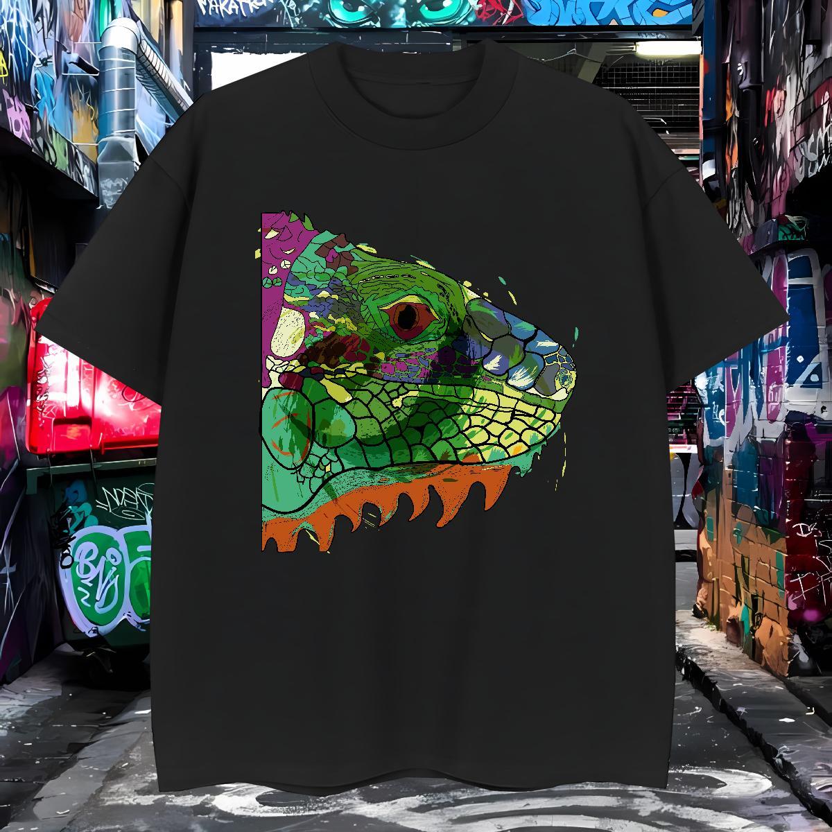 Men T Shirts 230g 100% Cotton fish head Hip Hop Breathable Crew Neck Custom Print Plus Size Men Tshirts New Designer Unisex Polos