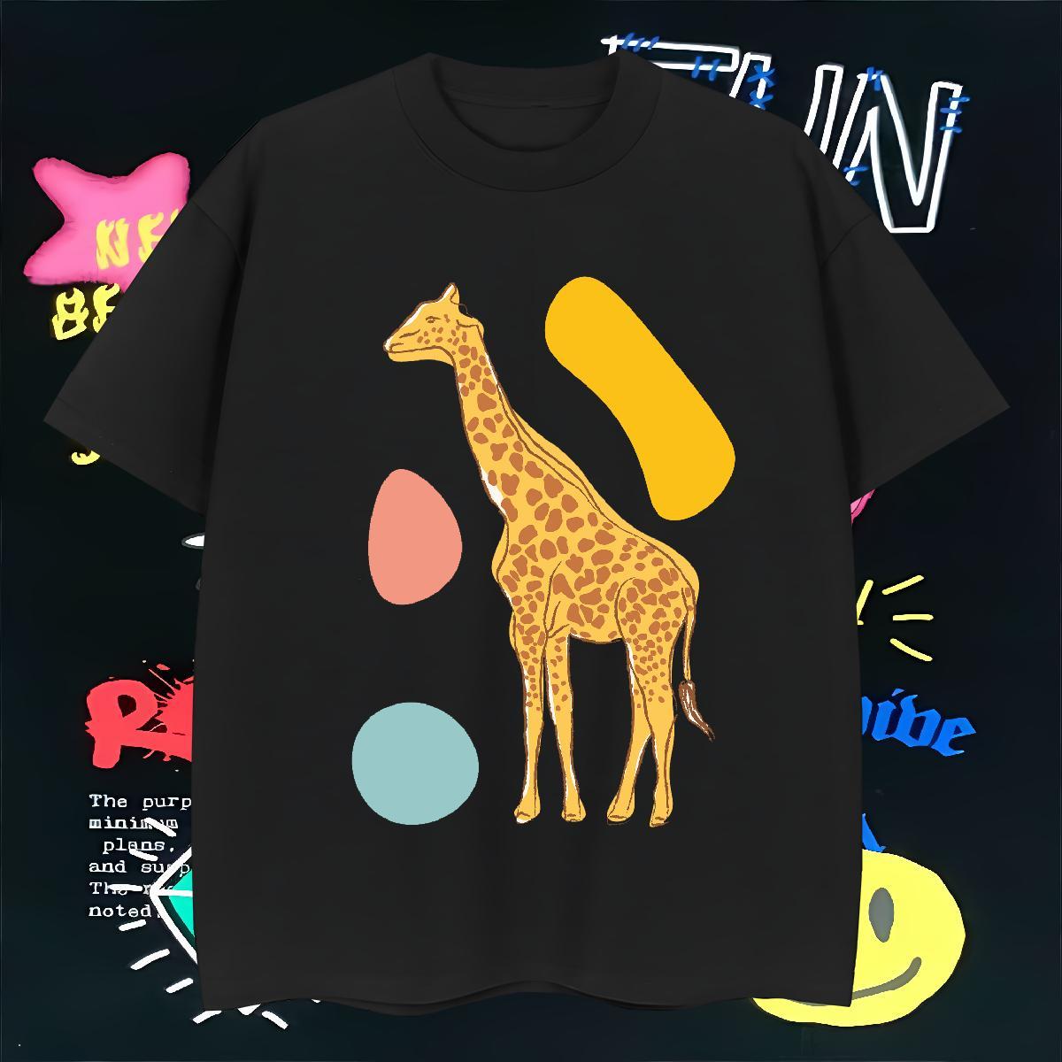 T Shirt For Man 230g Pure Cotton Deer Street Casual Crew Neck Breathable Anime Print Men Clothes T-Shirt Customized Brand Tops Shirt