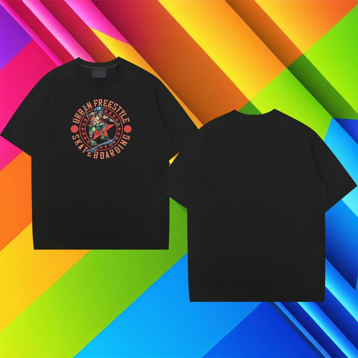 Brand Men Tees 100% Cotton 230g Anime Printing Street person Plus Size Cartoon Round Neck Short Sleeve Factory Direct Mens T Shirts Tee Shirt