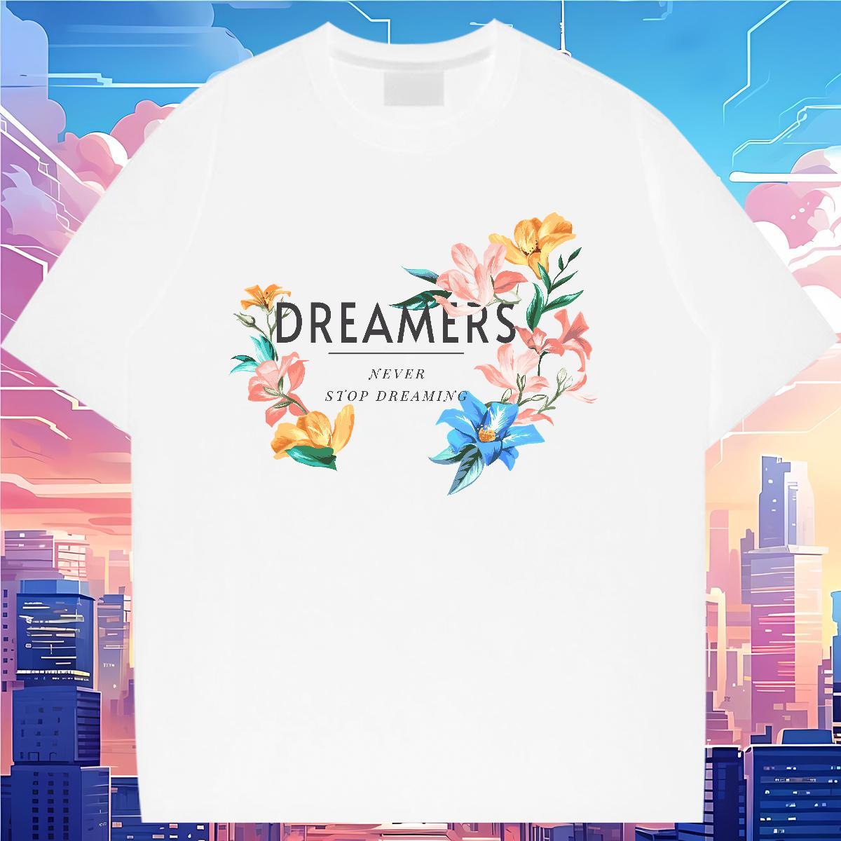 Designer T shirt Breathable Crew Neck Unisex Tshirts Cartoon Printing L-4XL flower Street 100% Cotton 230g Classic Clothes Shirt