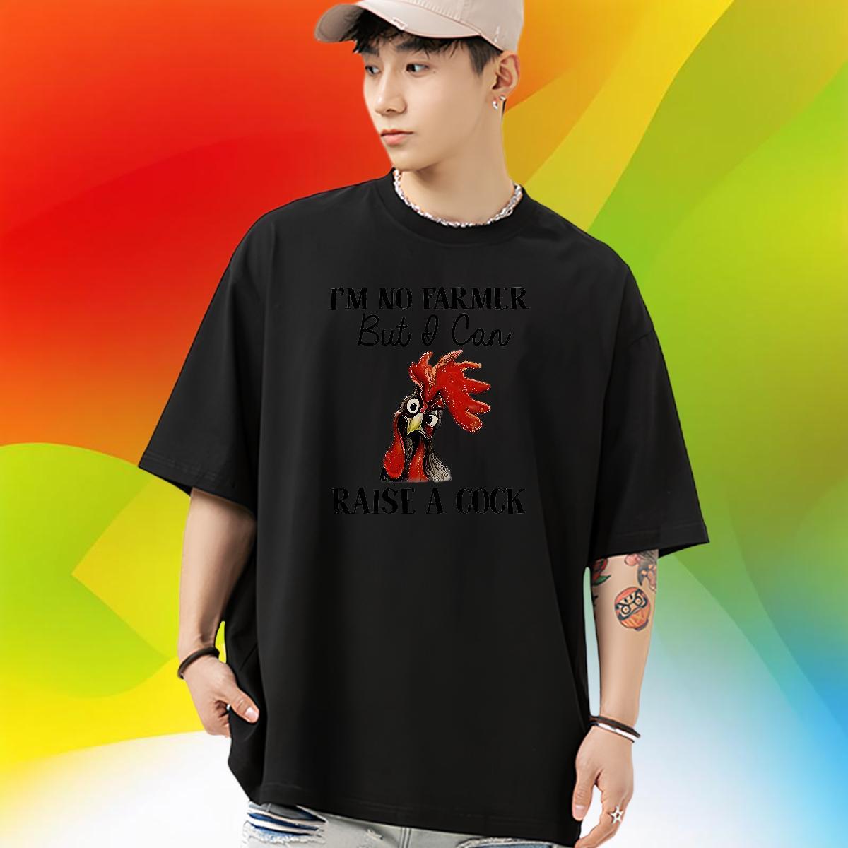 2024 Designer T-Shirts for Men 230g Cotton chicken Hip Hop Tops Tees Short Sleeve Soft Popular Men Clothes T-Shirt Custom Printed