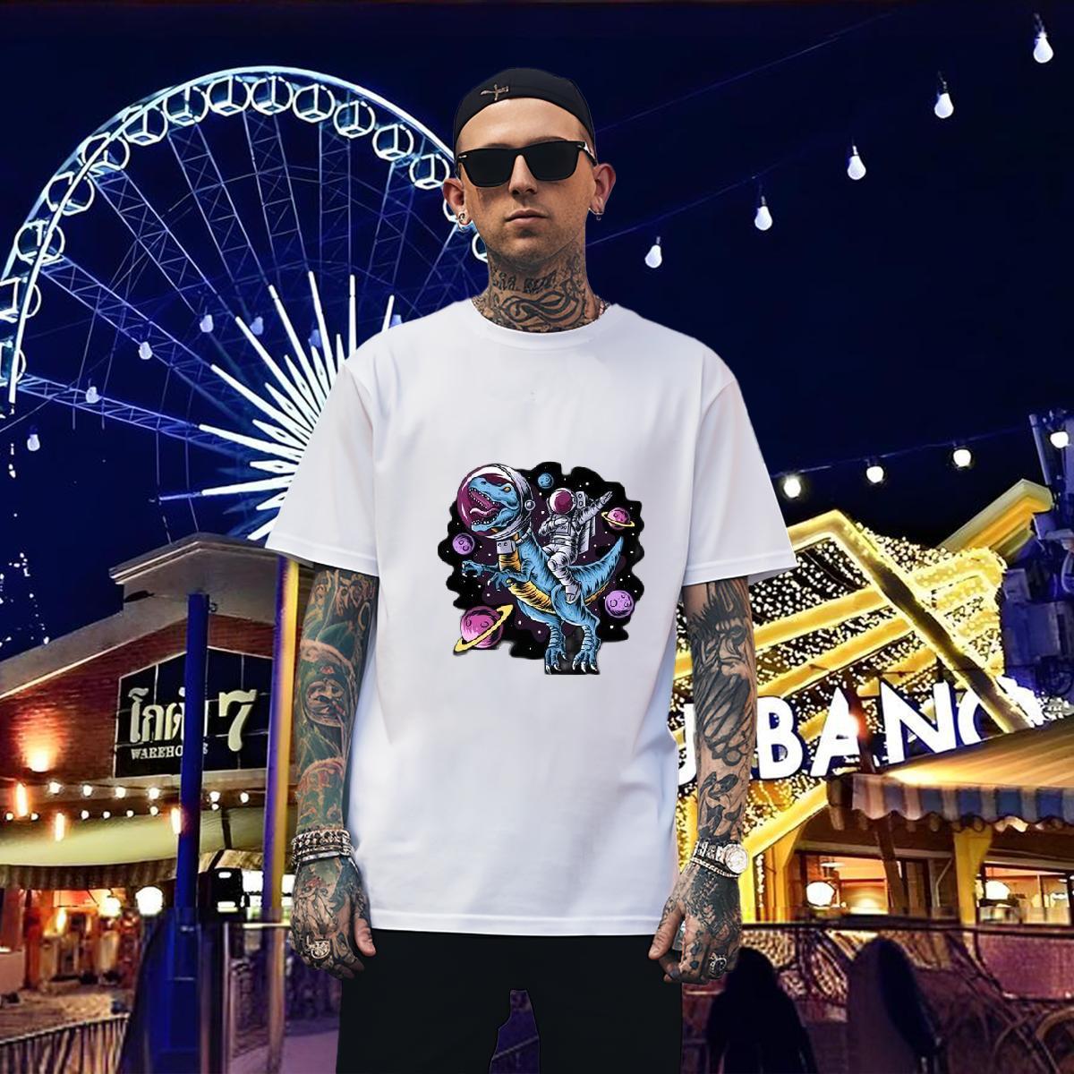 T shirt 230g 100% Cotton universe Daily Wear Breathable Short Sleeve Anime Tshirt for Man Woman Customized Brand Tees Shirts