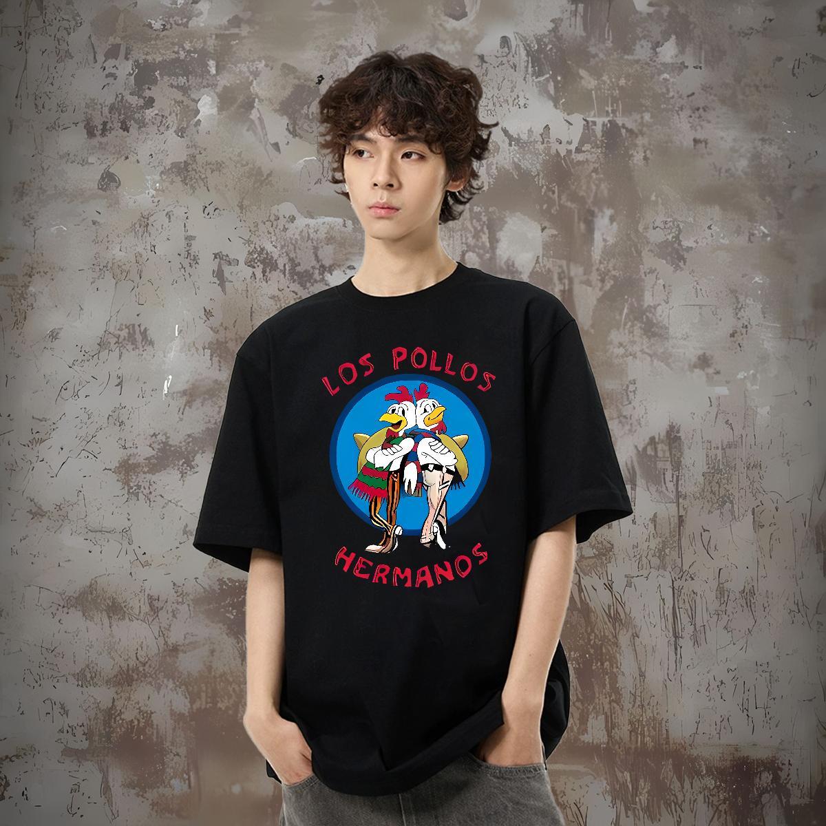 2024 New T-Shirts 230g Pure Cotton duck Street Casual Clothings Short Sleeve Soft Wholesale Mens Tshirts Cartoon Printing L-4XL