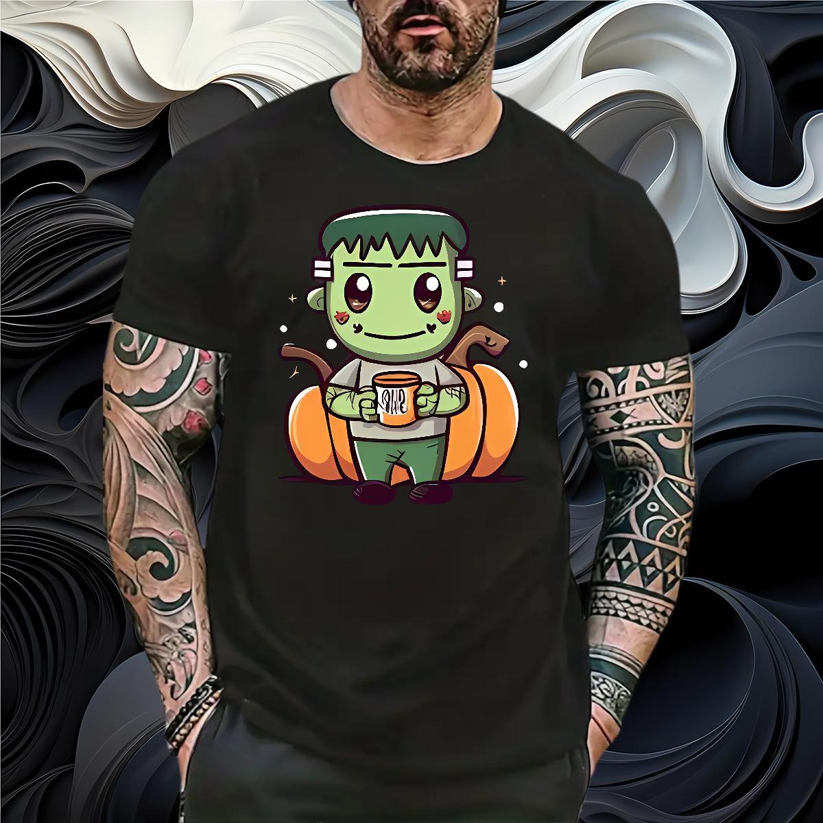 2024 Designer T-Shirts 230g 100% Cotton halloween Sport Top Tees Short Sleeve Soft Comfortable Men Tops Tees Plus Size Cartoon