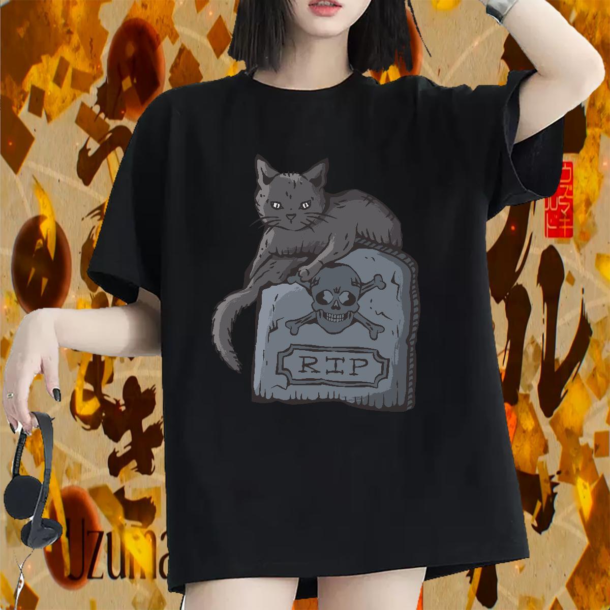 Brand Womens T Shirts Breathable Short Sleeve Women Tees Customized cat Street Casual 100% Cotton 230g Factory Direct Top Tees