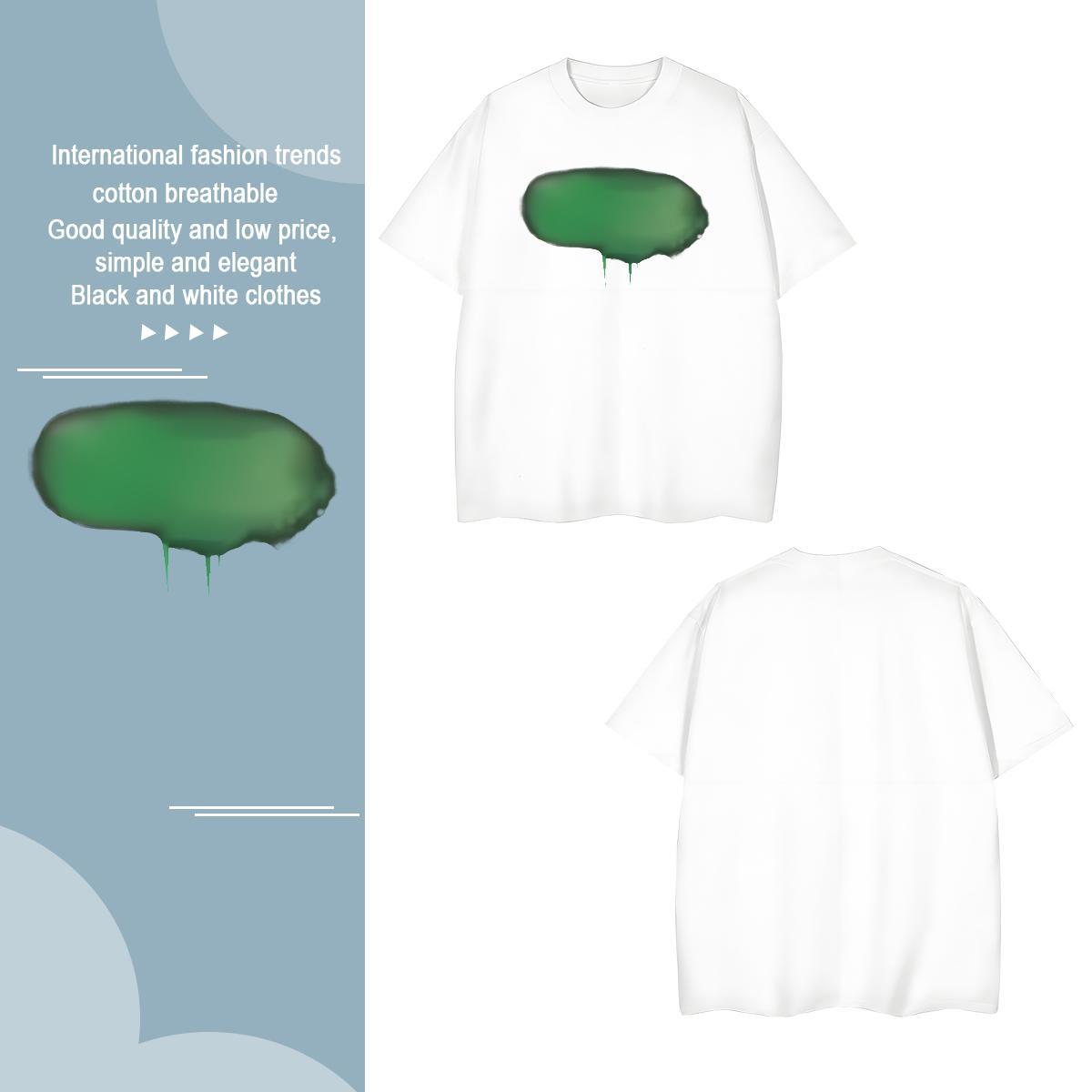 Men T Shirts 230g Cotton dialog box High Street Hip Hop Breathable Custom Print Oversized Men Tops Tees Designer TOP Quality Clothes