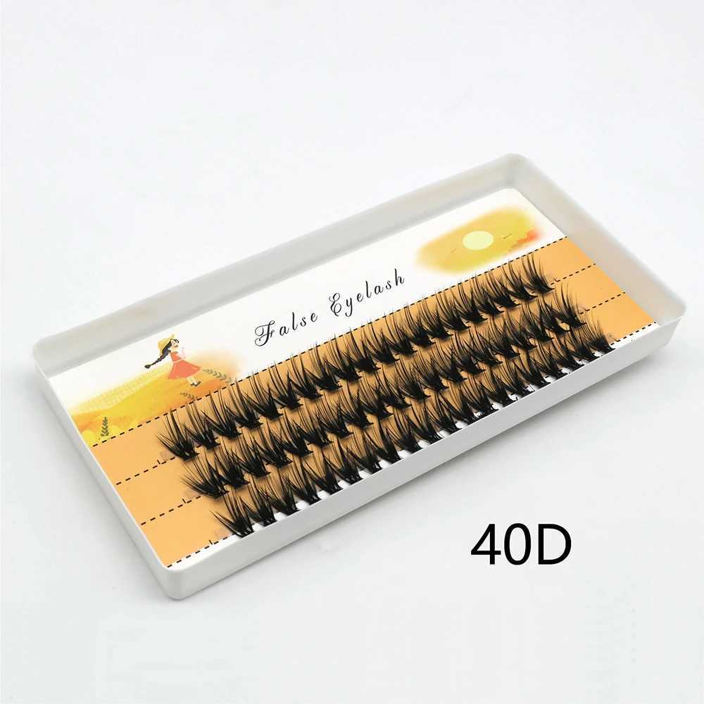 50D/40D/20D 60 bundles/box Personal eyelashes Natural mink eyelashes Extension C/D Curled eyelash clusters Soft box Eyelash wholesale W240803