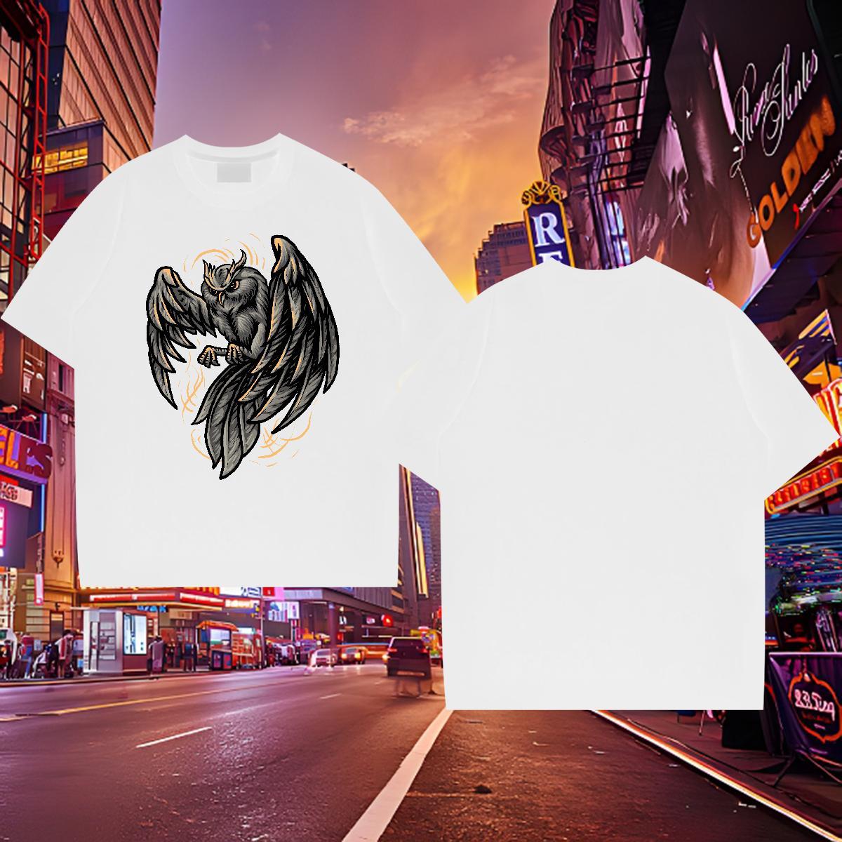 Cool Design Mens Tshirts 230g Cotton eagle Men T Shirts Summer Casual Breathable Short Sleeve DIY Logo Oversized Casual New Top Tees