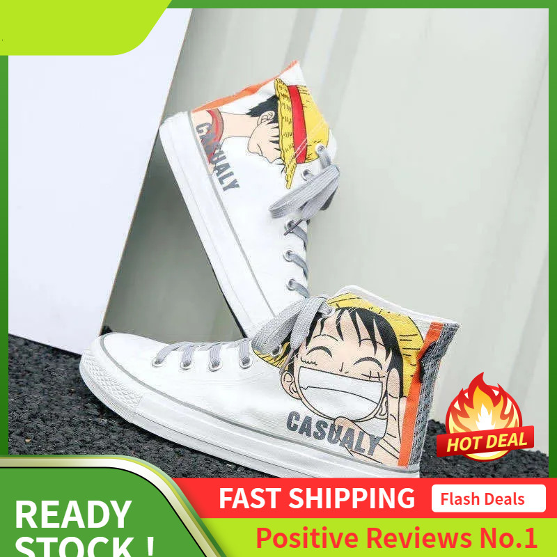 Top Ddmysports Igh Fashion Cartoon Character Print Canvas Mens Shoes Outdoor