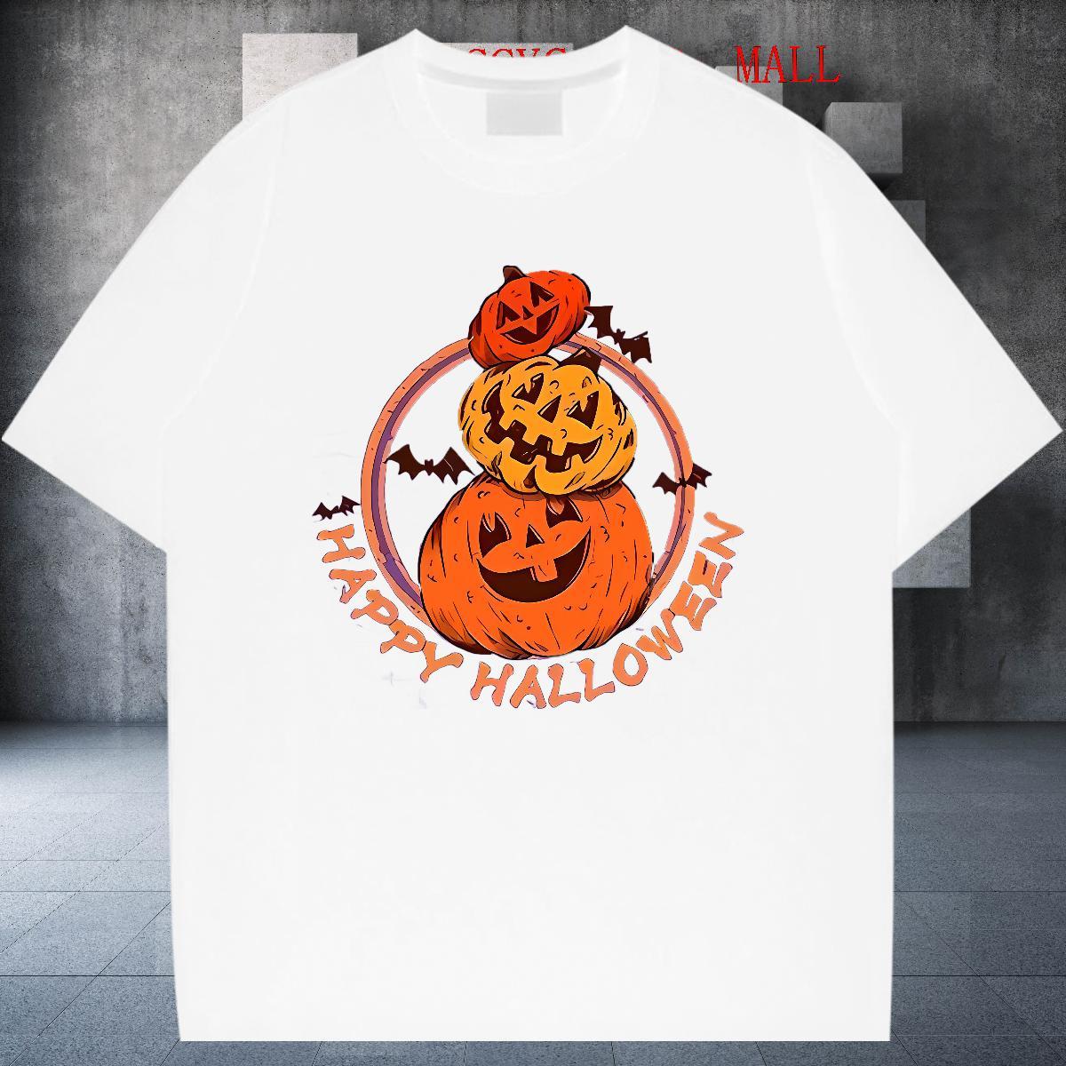 New Designer Mens T Shirts 230g Cotton pumpkin Street wear Hip Hop Wear Crew Neck Comfortable Tshirts Custom Big Size
