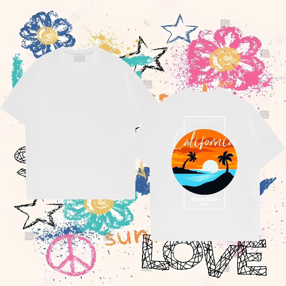 Free Shipping Man T Shirts 230g Cotton sea Sports Casual Tops Short Sleeve O-Neck TOP Quality Tshirts DIY Printed