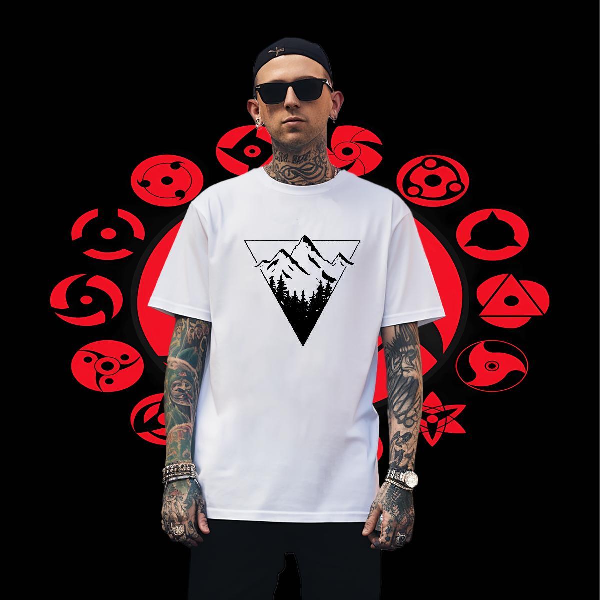 Cool Design Couples T Shirts 230g Cotton Home Outdoor mountains Oversized Short Sleeve O-Neck Fashion Designer T Shirt For Man Clothings