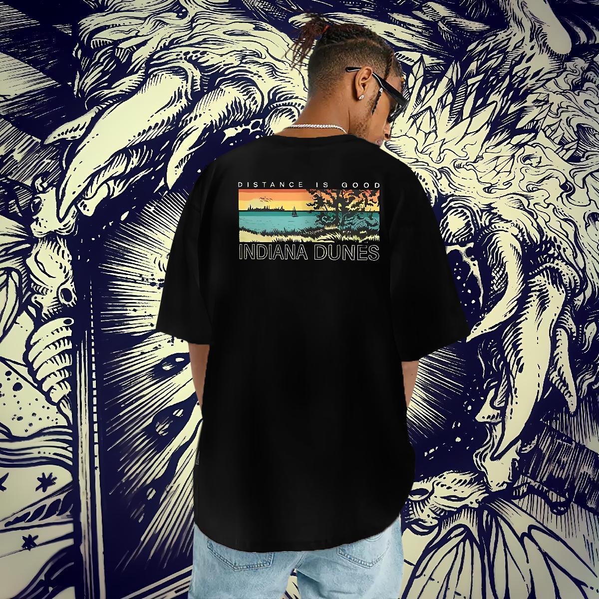Factory Direct T Shirt For Man 100% Cotton 230g tree Street Wear Tops Shirt Crew Neck Soft Tshirt for Man Woman Black White