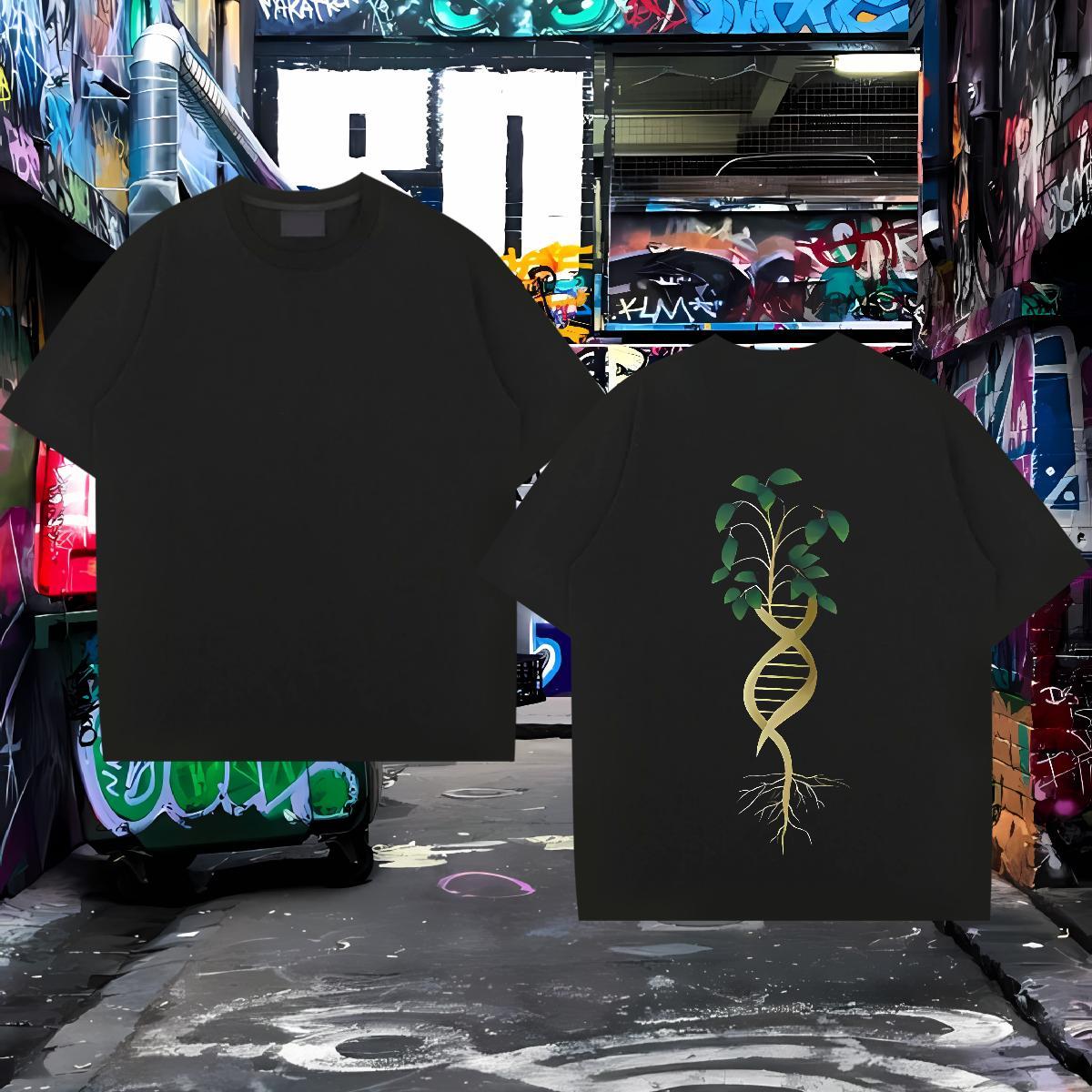 New Arrival T shirt 230g Pure Cotton tree Daily Wear Polos Short Sleeve O-Neck TOP Quality Men Tees Custom Print Plus Size
