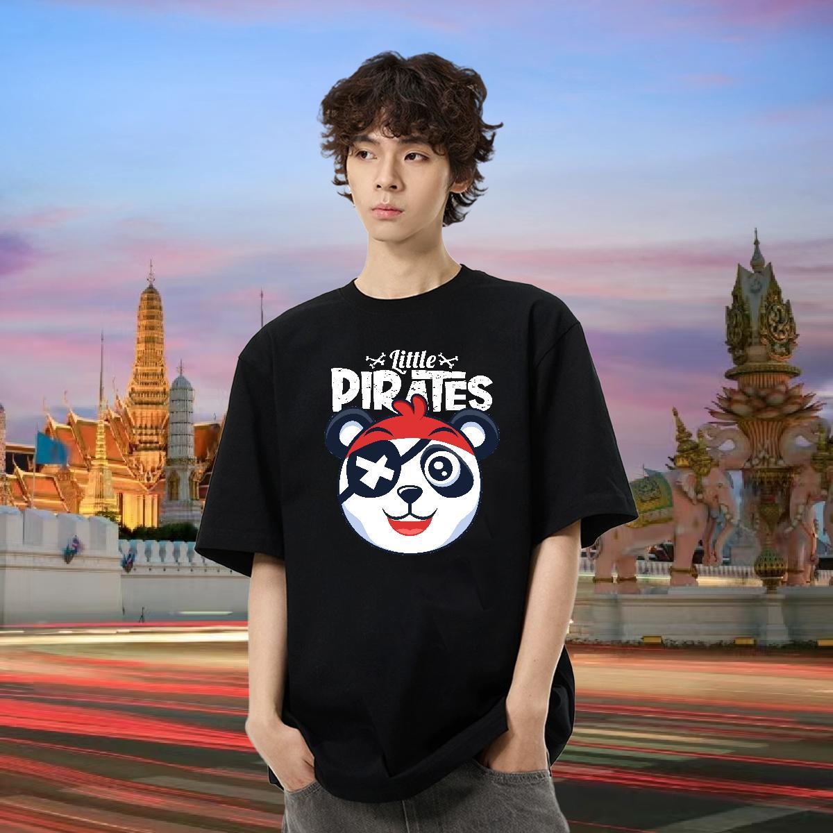 Fashion Designer Man T Shirts 100% Cotton 230g panda Outdoor Tees Shirts Short Sleeve O-Neck High Quality Tshirt for Man Woman Customized Print