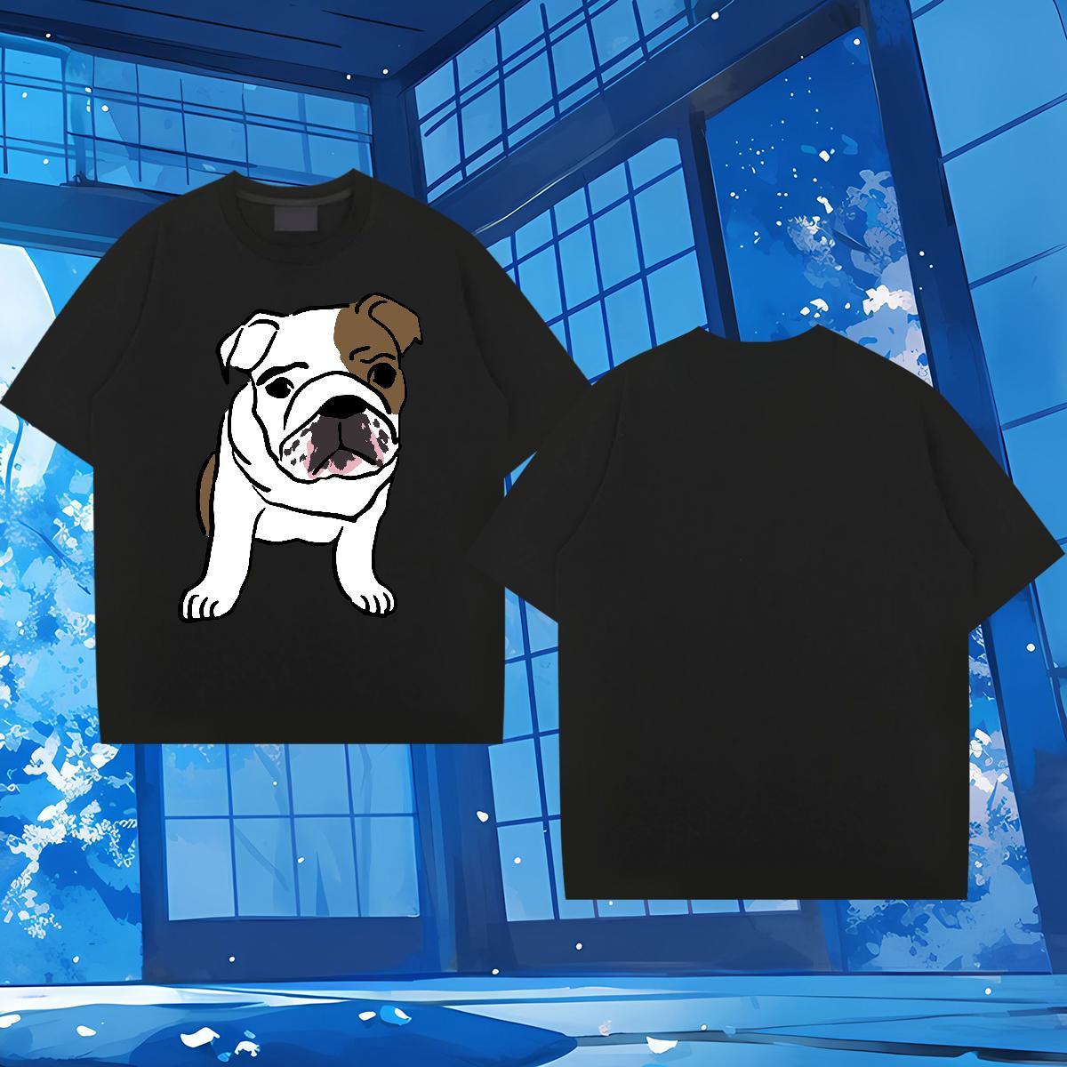 2024 Designer Men T Shirts 230g Cotton Dog Street Tops Tees Breathable High Quality Men Clothes T-Shirt Custom Printed