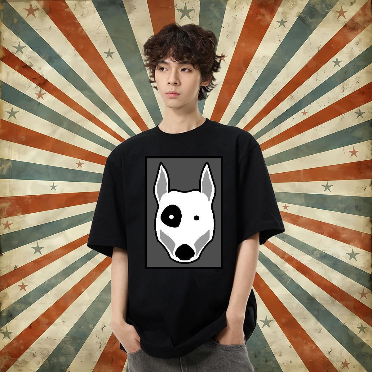 2024 New Men T Shirts 230g 100% Cotton Dog Street Wear Tees Breathable Short Sleeve Cool Design Tshirts Custom Print Oversized