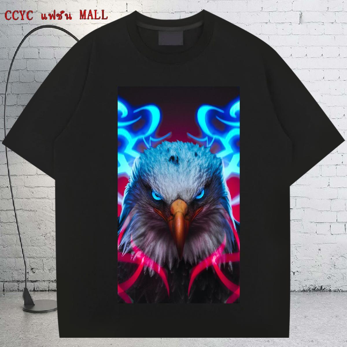 Loose Fit Couples T Shirts 230g 100% Cotton Casual Daily Wear eagle Custom Big Size Breathable Short Sleeve Designer Man T Shirts Clothings