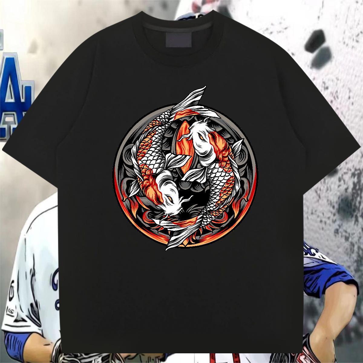 Classic Mens T Shirts 230g Pure Cotton Daily Outfit Tops Crew Neck Breathable Soft Men Clothes T-Shirt DIY Printed