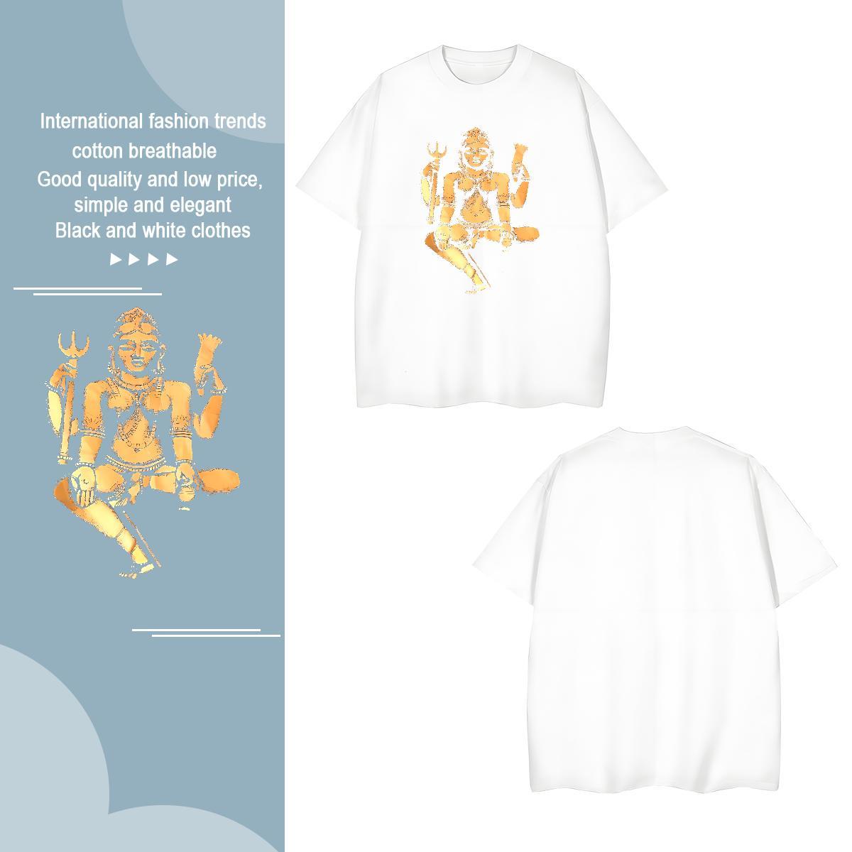 Mens T Shirts 100% Cotton 230g character Street Breathable Soft Plus Size Custom Couples T Shirts 2024 Designer Brand Clothes