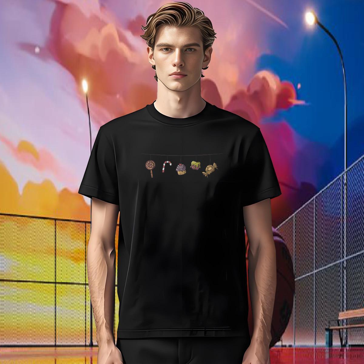 New Arrival Mens T Shirts 230g Cotton halloween Home Outdoor Tops Breathable Short Sleeve Brand Couples T Shirts DIY Logo Oversized