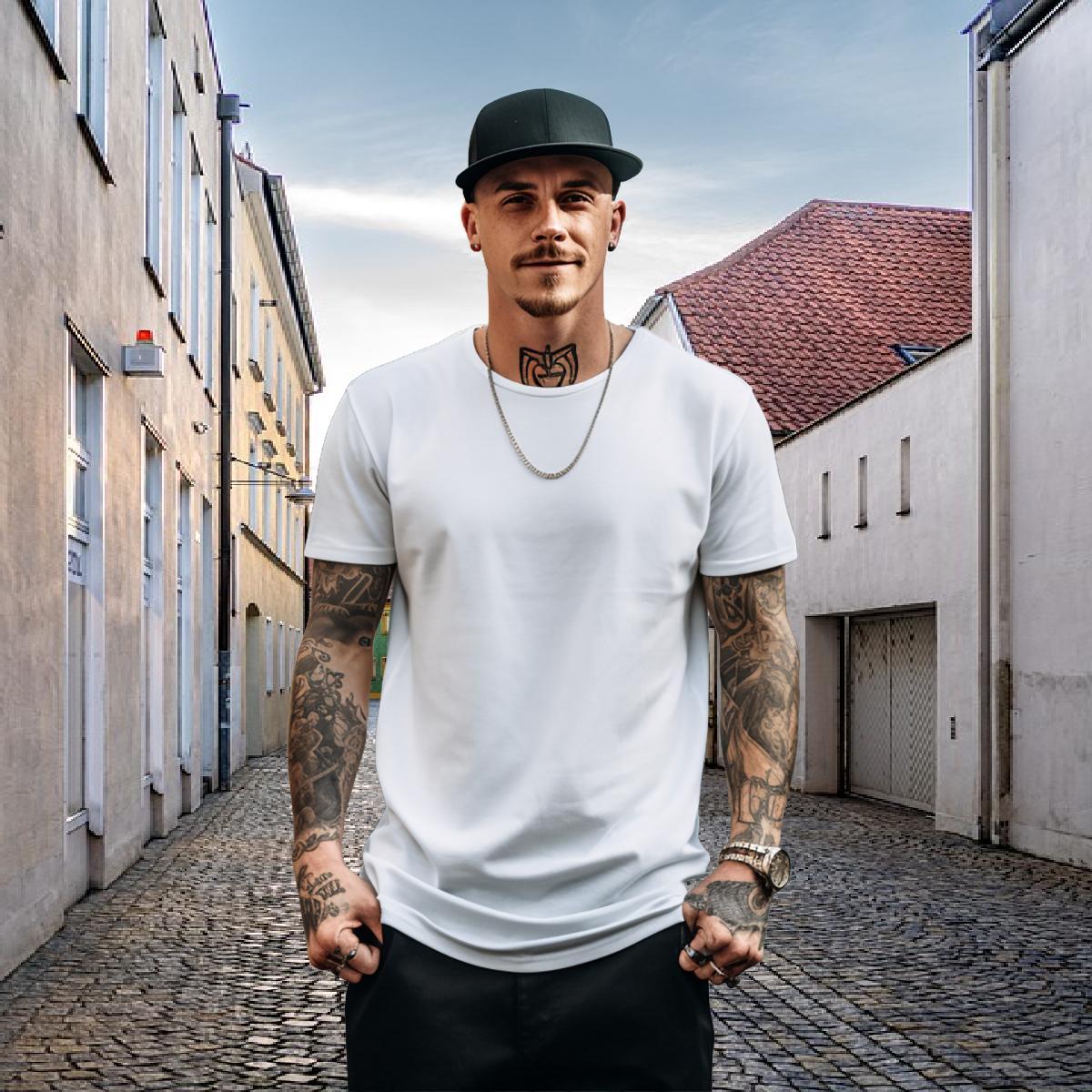 Fashion Casual T-Shirts 230g Cotton monster Street Tees Breathable Soft Classic Men Tees Custom Print Plus Size