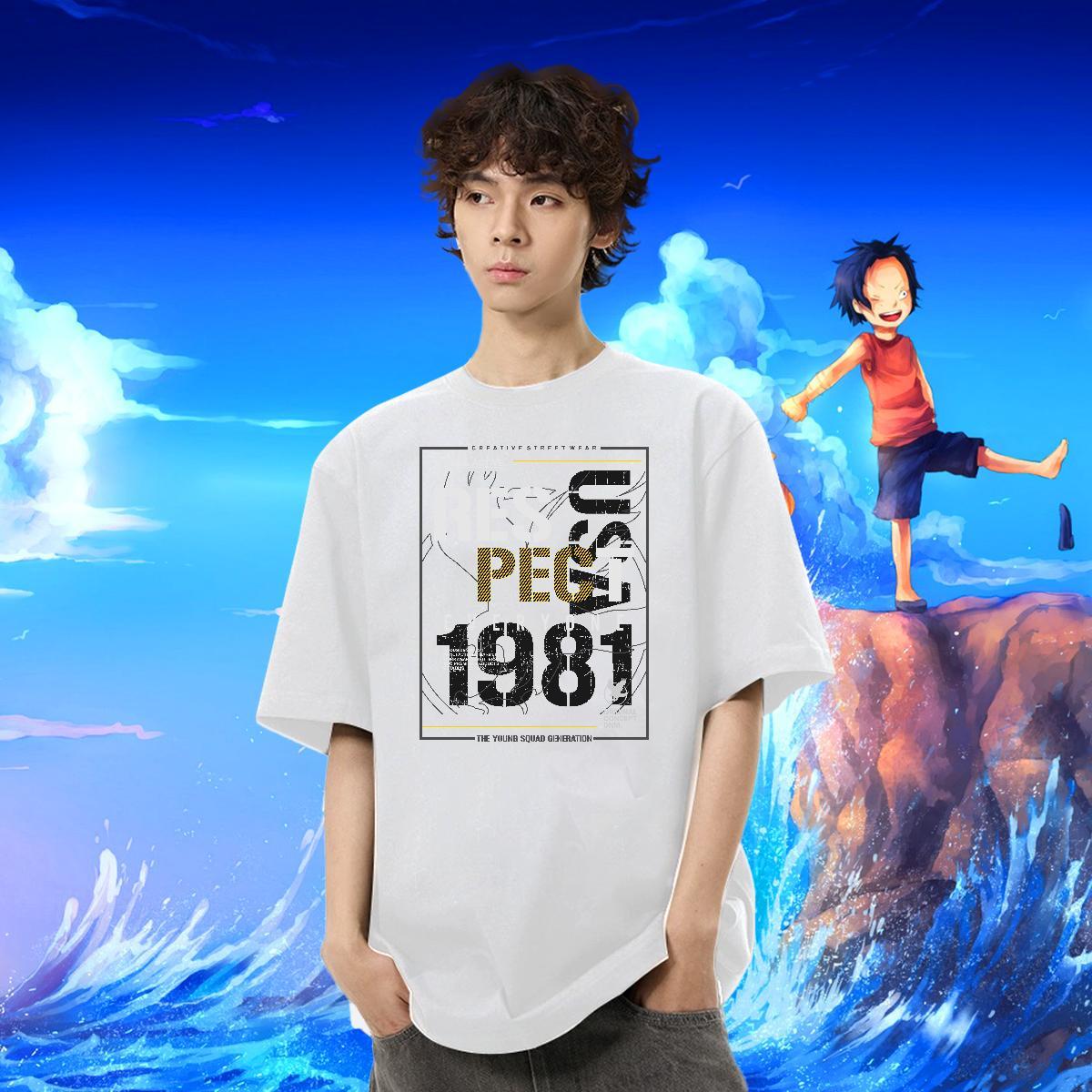 Unisex Men Tees 100% Cotton 230g Casual Beach letter Graphic Crew Neck Fashion New Man T Shirts Clothings