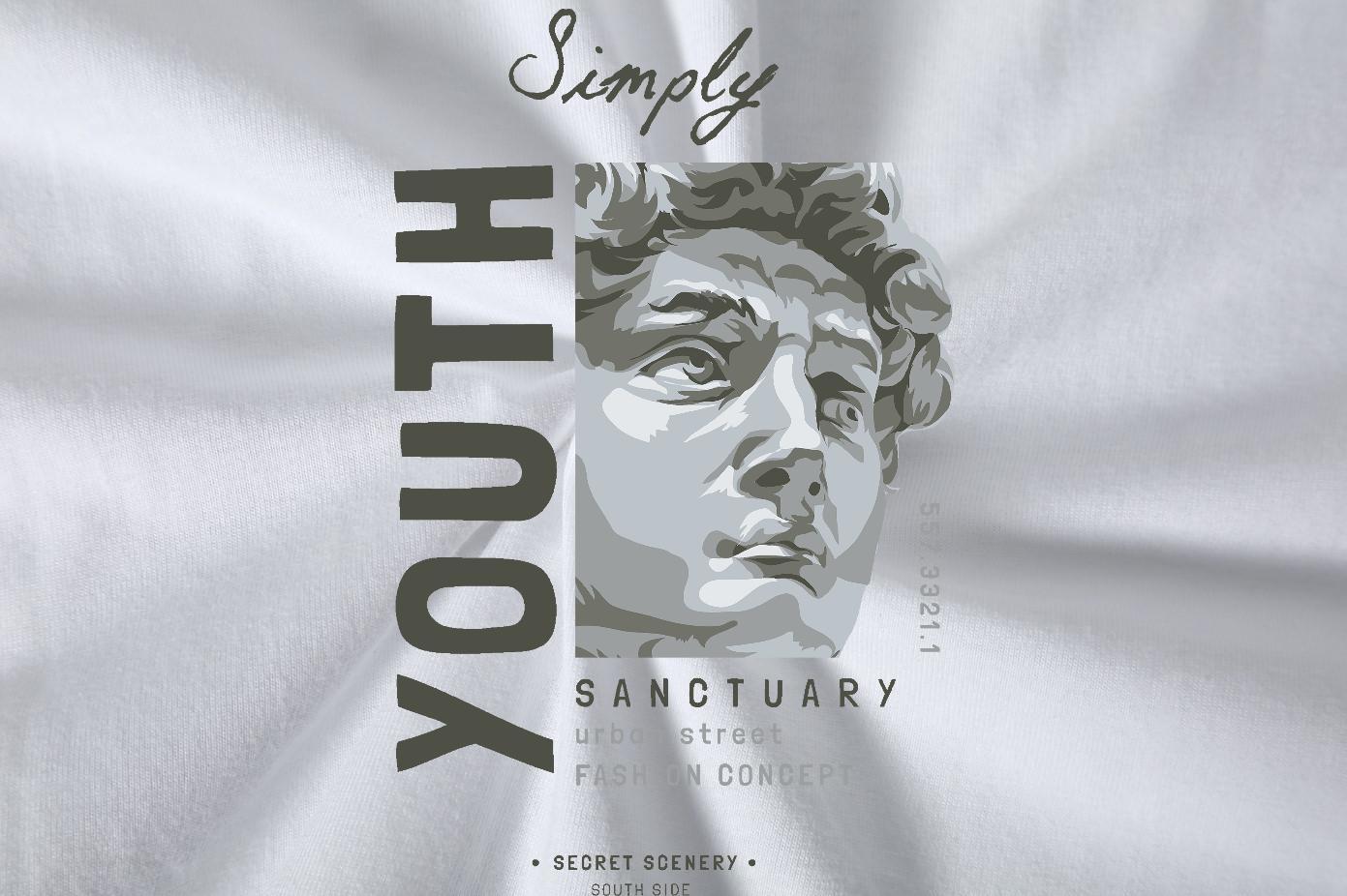 Fashion New Man T Shirts 230g Pure Cotton Statue of David Hip Hop Tops Shirt Round Neck Short Sleeve Brand Mens Tshirts Custom Print Plus Size