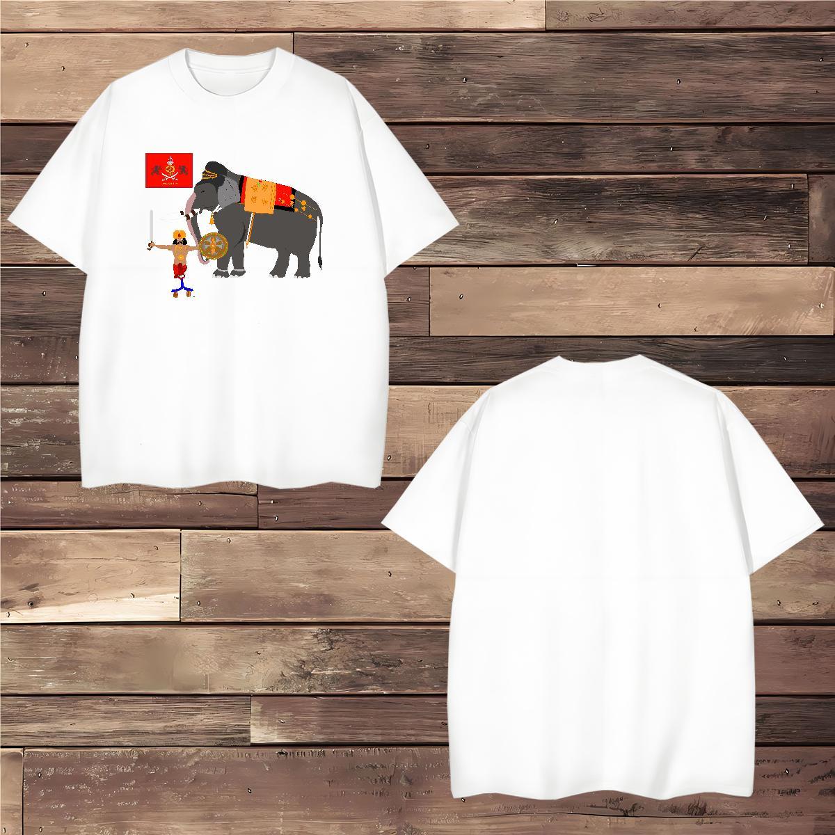 Classic T Shirts Men 230g 100% Cotton elephant Street Wear Tshirts Breathable Short Sleeve High Quality Men Tees Custom Big Size