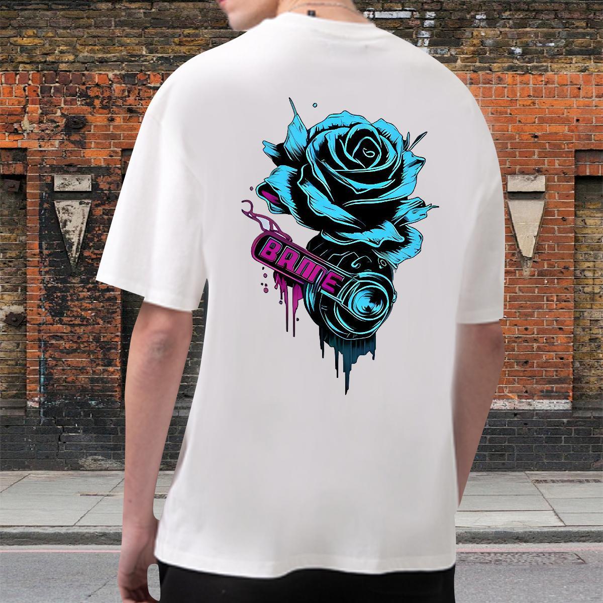 2024 Designer T Shirt For Man 230g Pure Cotton flower Hip Hop Top Tees O-Neck Short Sleeve Popular Mens Tshirts Skull