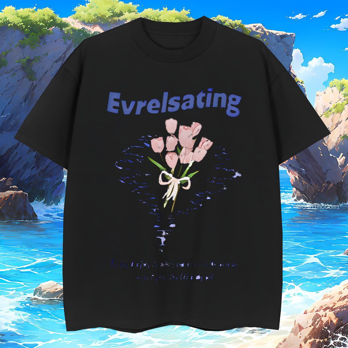 T-Shirts for Men 230g Pure Cotton flower Sports Casual Breathable Short Sleeve Cartoon Printing L-4XL Men Tshirts Custom Loose Fit Tops Tees