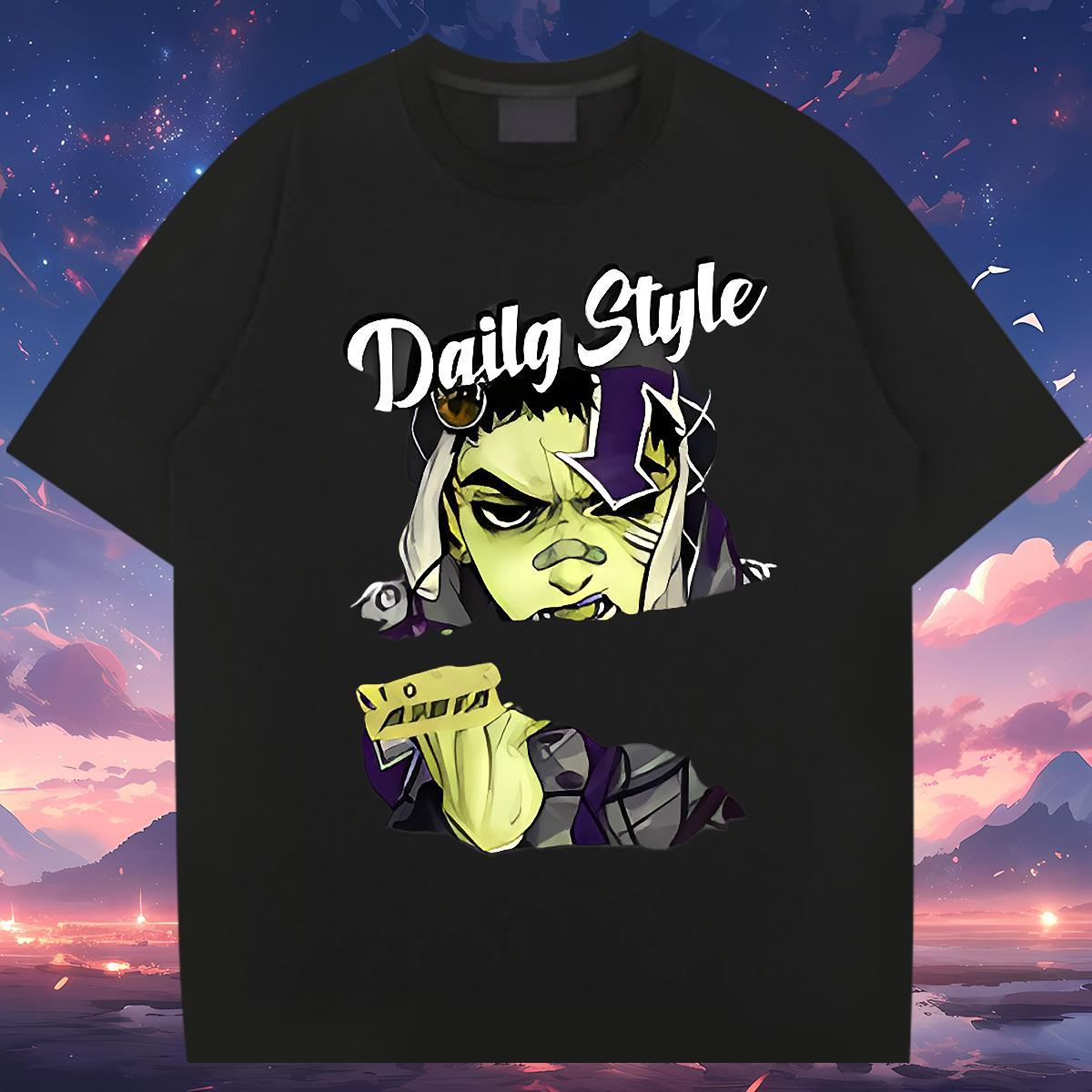 Man T Shirts 230g 100% Cotton Animated characters Daily Wear Short Sleeve Soft Black White Tshirt for Man Woman Fashion Casual TOP Quality Top Tees