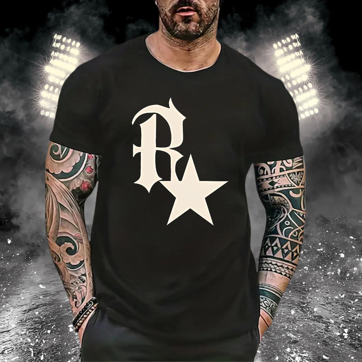 New T Shirts Men letter Tops Shirt 230g Pure Cotton Daily Wear Cool Design Cartoon Print Short Sleeve O-Neck Men Tops Tees