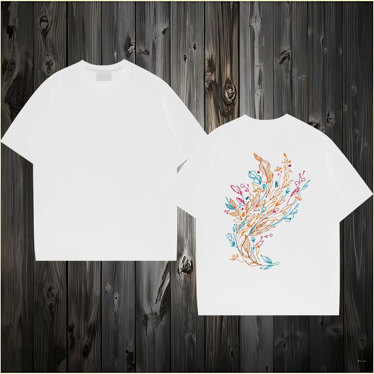 Fashion Design Mens T Shirts 230g Pure Cotton tree Street wear Hip Hop Tee Shirt Breathable Crew Neck TOP Quality Mens Tshirts Custom Print Plus Size