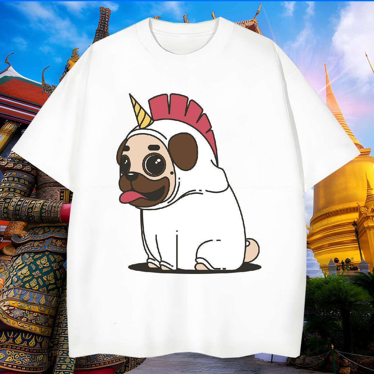 Designer Men Tops Tees 100% Cotton 230g Dog T Shirt For Man Street Wear Crew Neck DIY Anime Wholesale Tees Shirts
