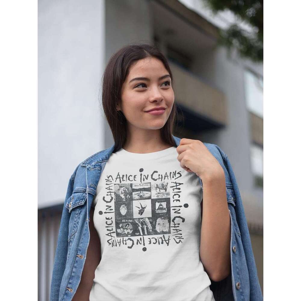 T shirt Mens Alice in Chains Shirt Multi Album Art 90s Music Vintage Style Graphic Tees shirts tshirt graphic tee Casual tops summer clothes Short sle