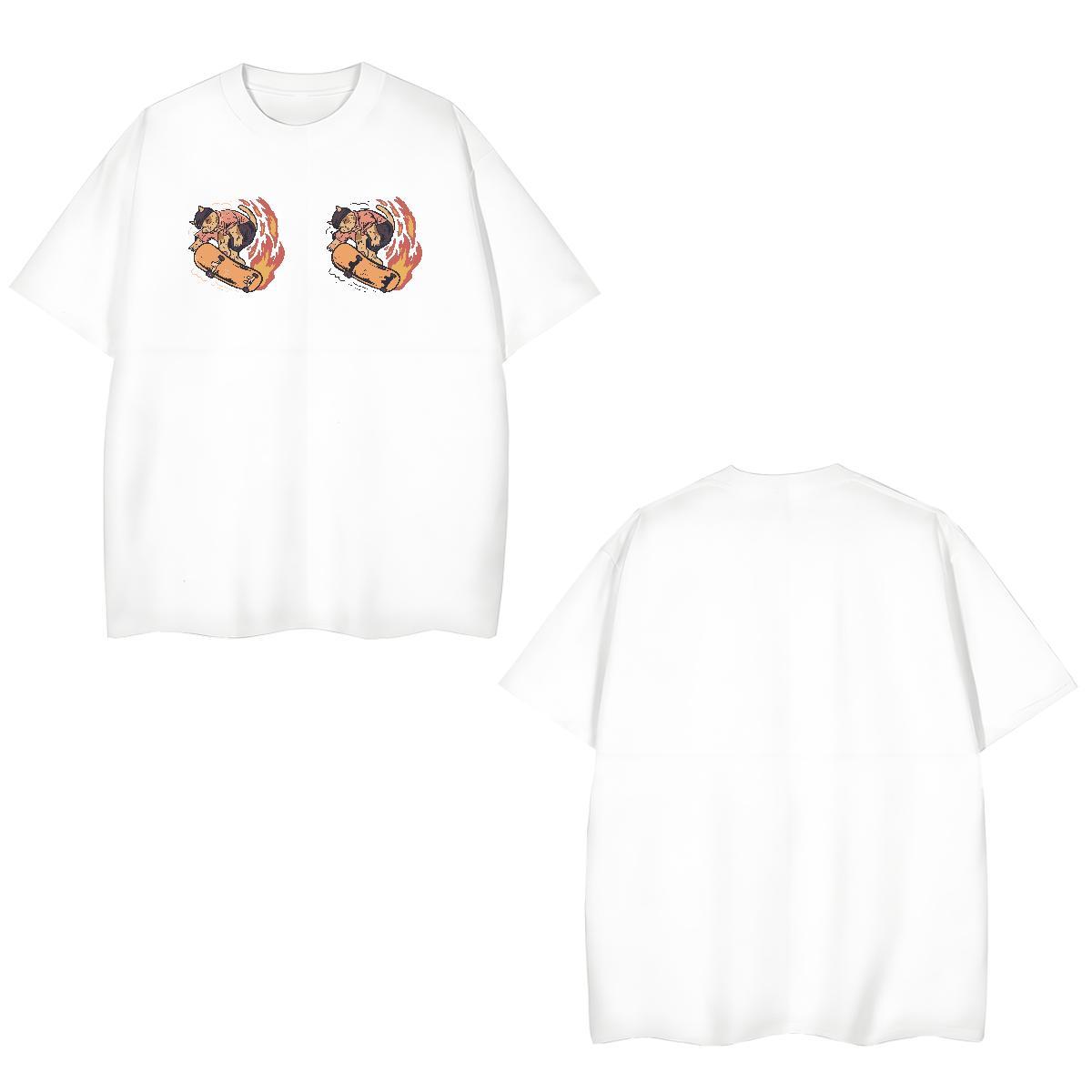 Cool Tshirt for Man Woman 230g Pure Cotton cat T shirt Daily Wear Short Sleeve Soft Black Oversized Customized Clothes